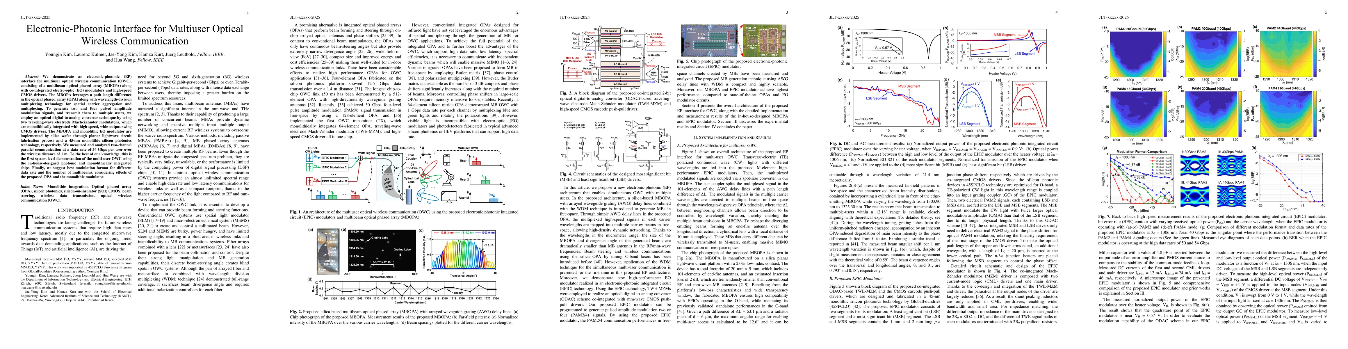 Thumbnail for Electronic-Photonic Interface for Multiuser Optical Wireless
  Communication