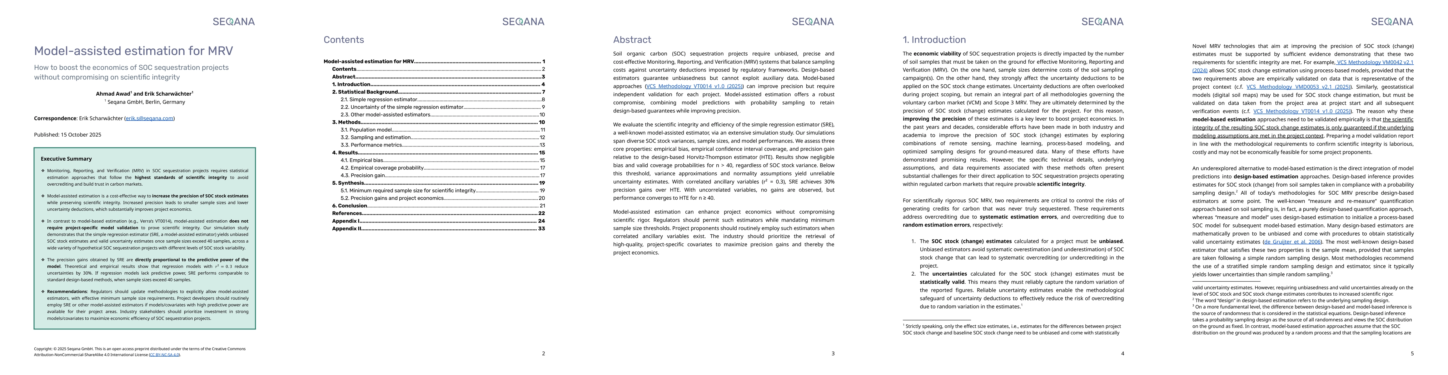 Thumbnail for Model-assisted estimation for MRV: How to boost the economics of SOC
  sequestration projects without compromising on scientific integrity