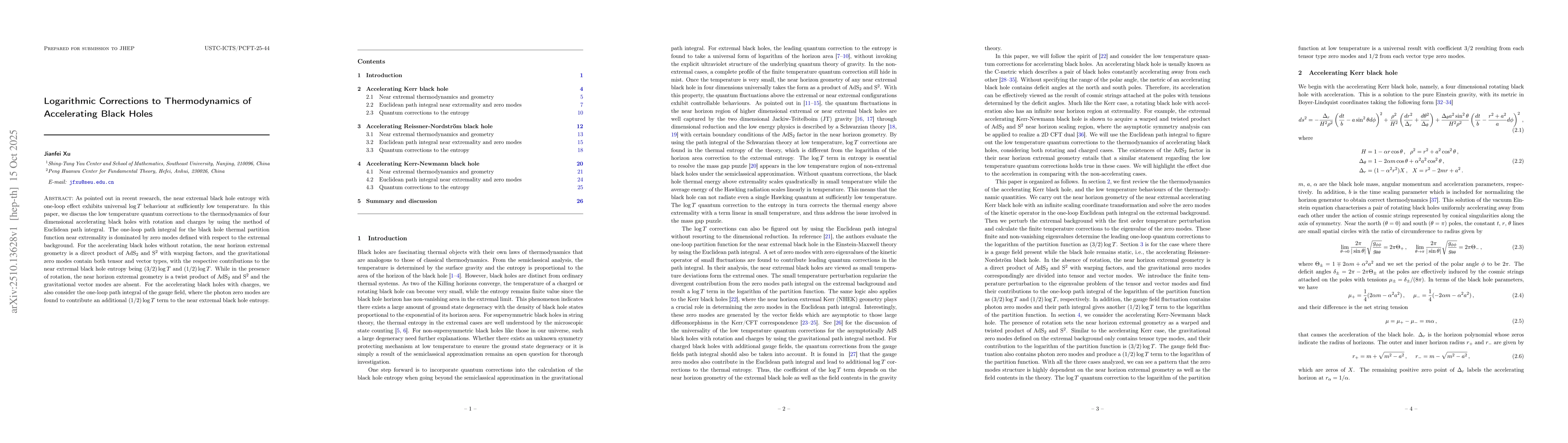 Thumbnail for Logarithmic Corrections to Thermodynamics of Accelerating Black Holes