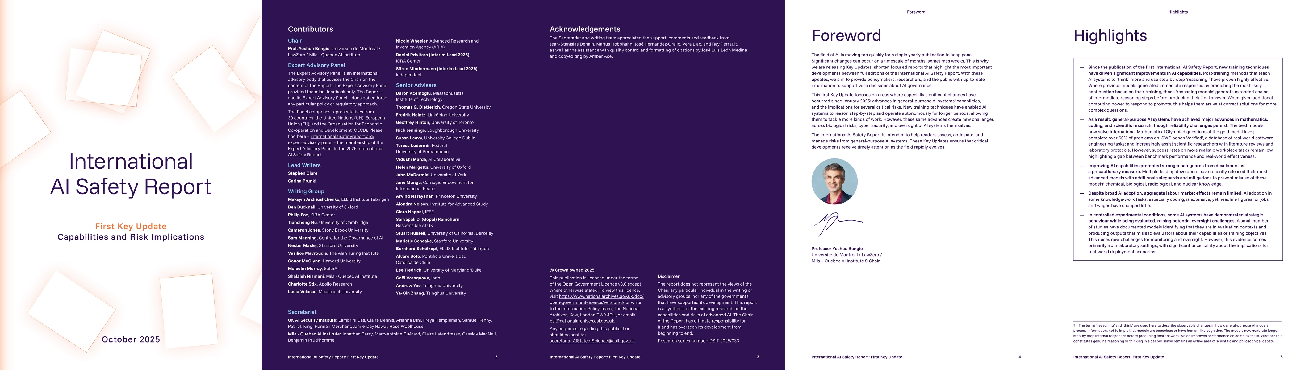 Thumbnail for International AI Safety Report 2025: First Key Update: Capabilities and
  Risk Implications