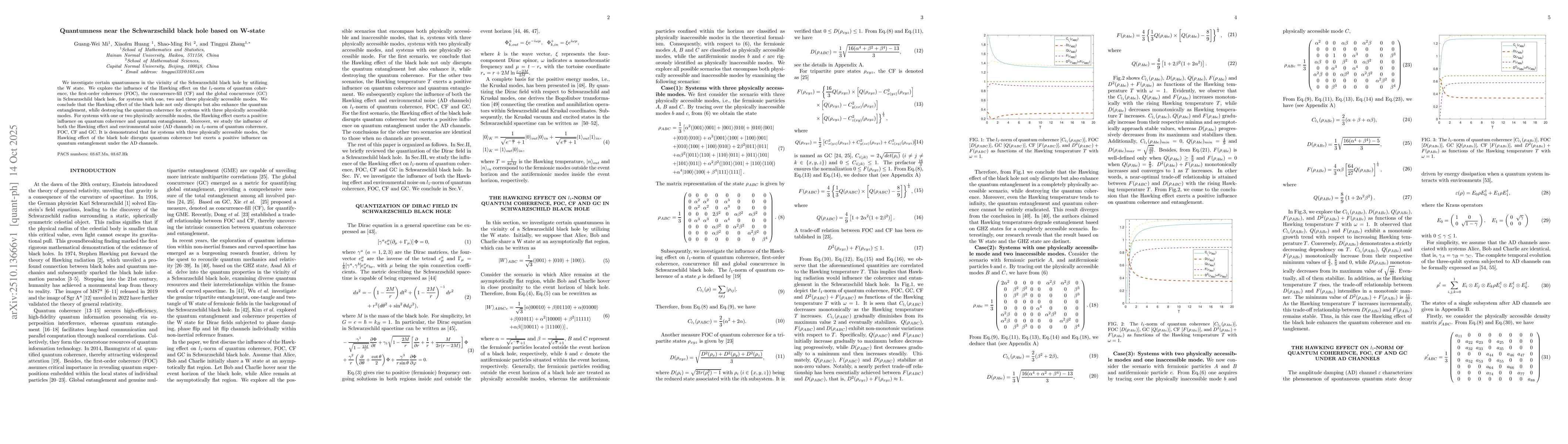 Thumbnail for Quantumness near the Schwarzschild black hole based on W-state