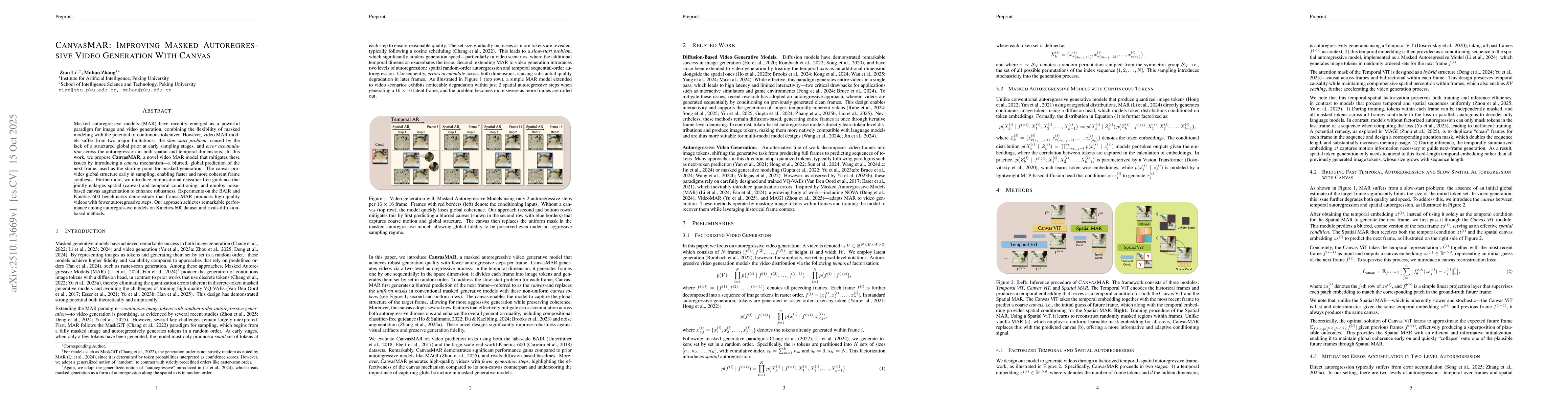 Thumbnail for CanvasMAR: Improving Masked Autoregressive Video Generation With Canvas