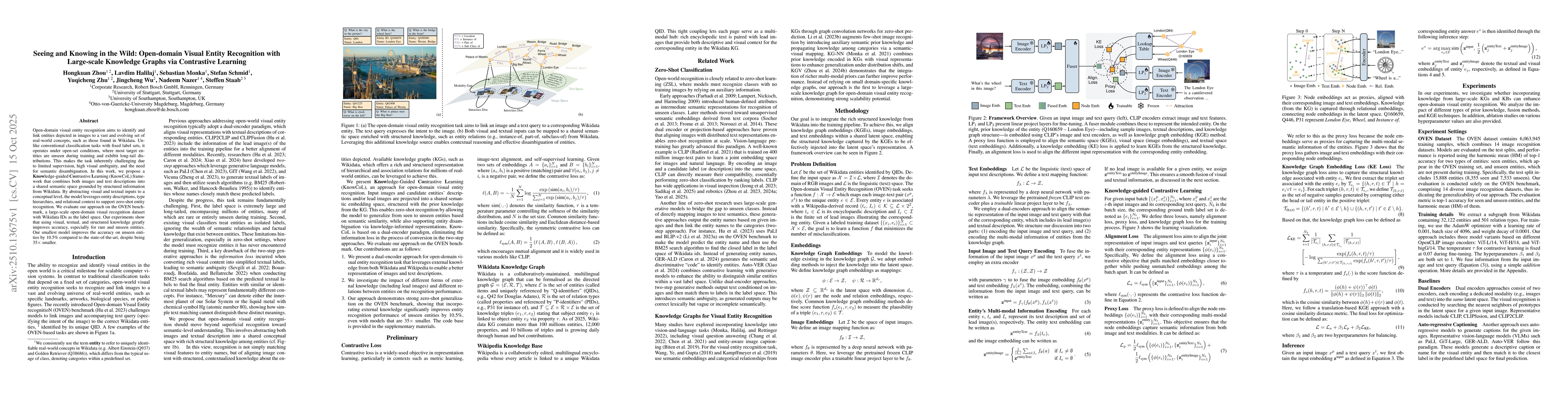 Thumbnail for Seeing and Knowing in the Wild: Open-domain Visual Entity Recognition
  with Large-scale Knowledge Graphs via Contrastive Learning