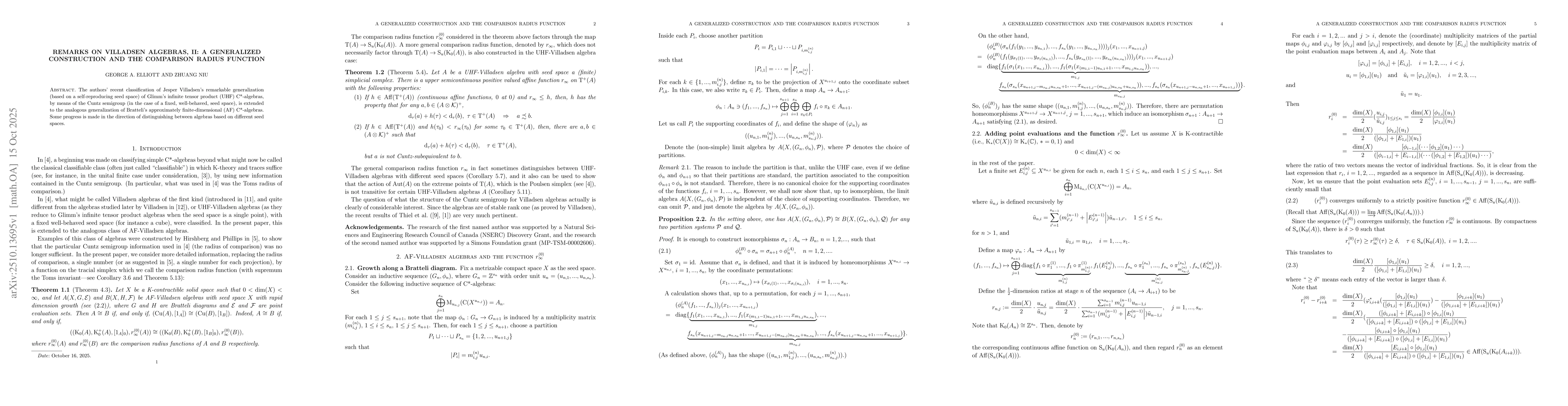 Thumbnail for Remarks on Villadsen algebras, II: A generalized construction and the
  comparison radius function