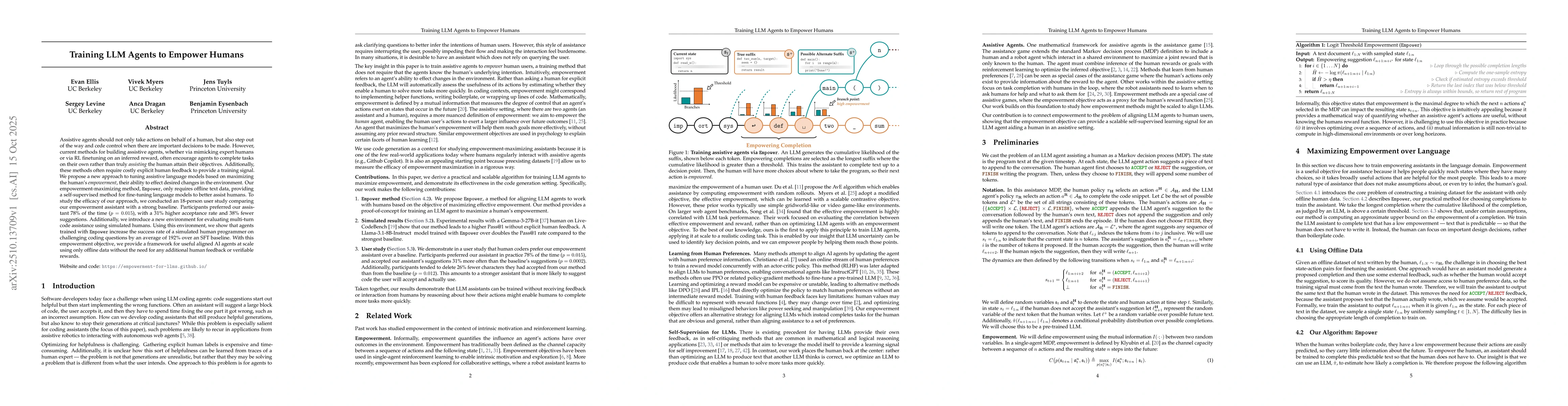 Thumbnail for Training LLM Agents to Empower Humans
