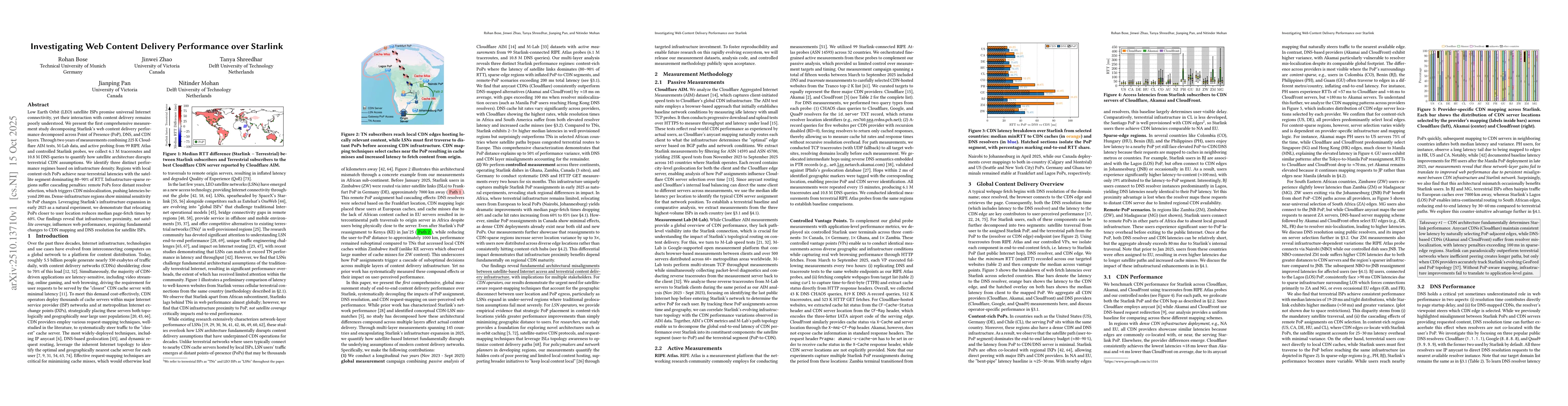 Thumbnail for Investigating Web Content Delivery Performance over Starlink