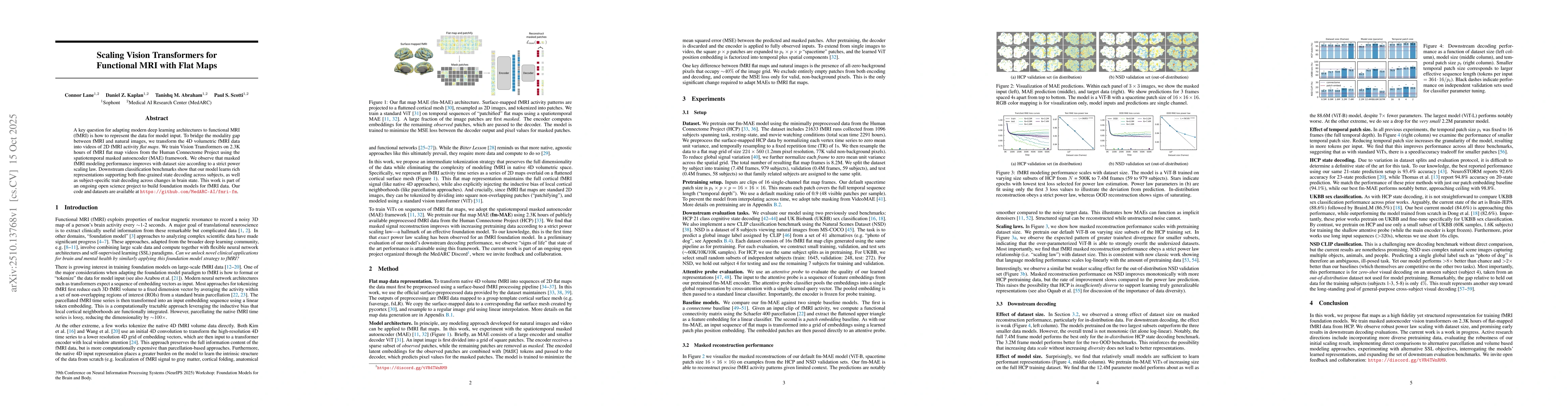 Thumbnail for Scaling Vision Transformers for Functional MRI with Flat Maps