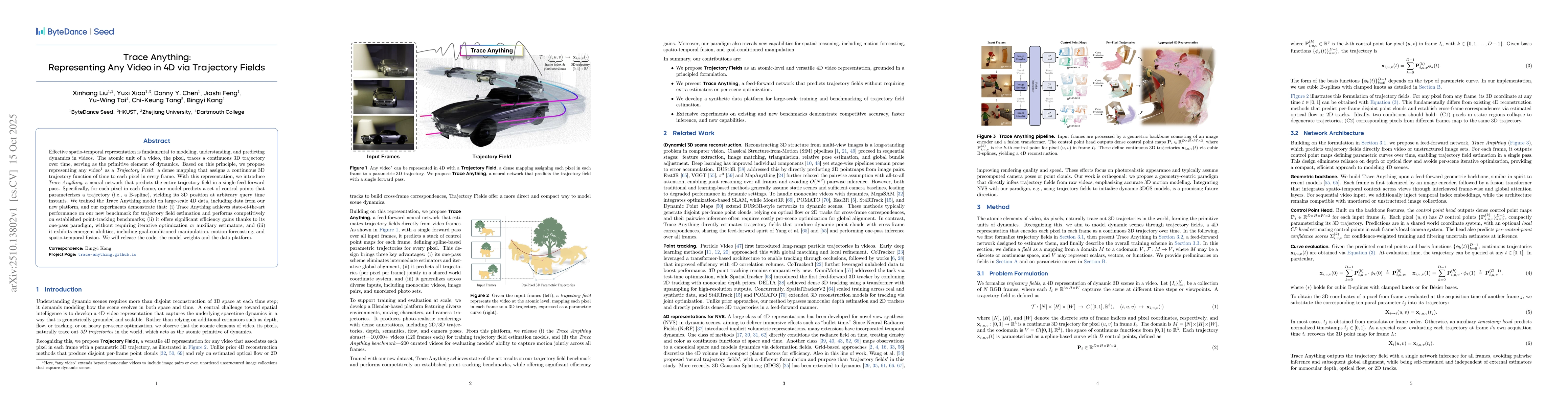 Thumbnail for Trace Anything: Representing Any Video in 4D via Trajectory Fields