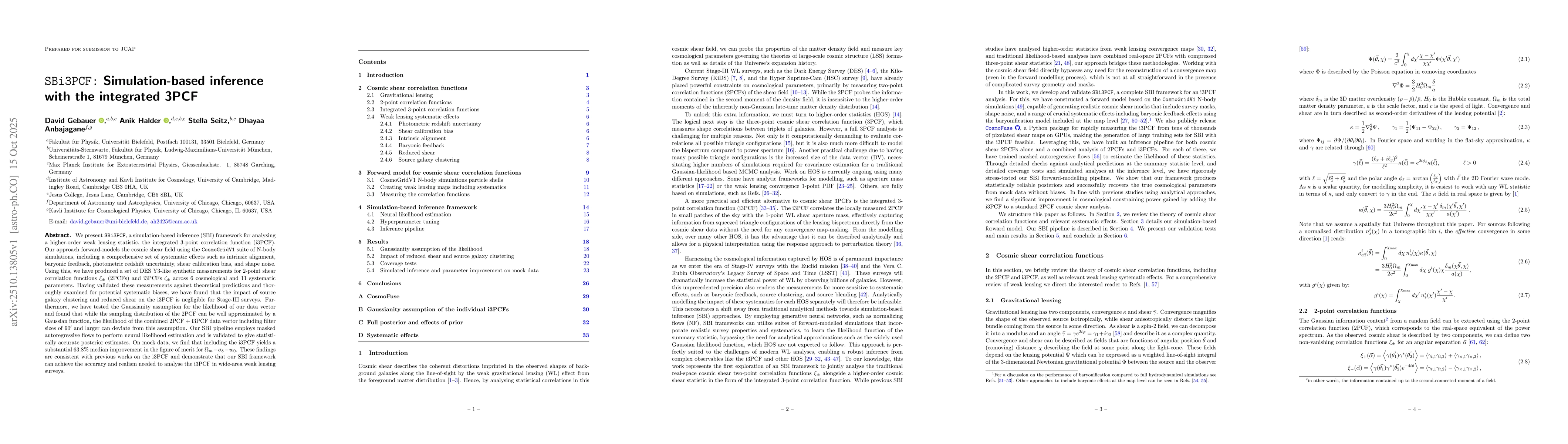 Thumbnail for $\texttt{SBi3PCF:}$ Simulation-based inference with the integrated 3PCF