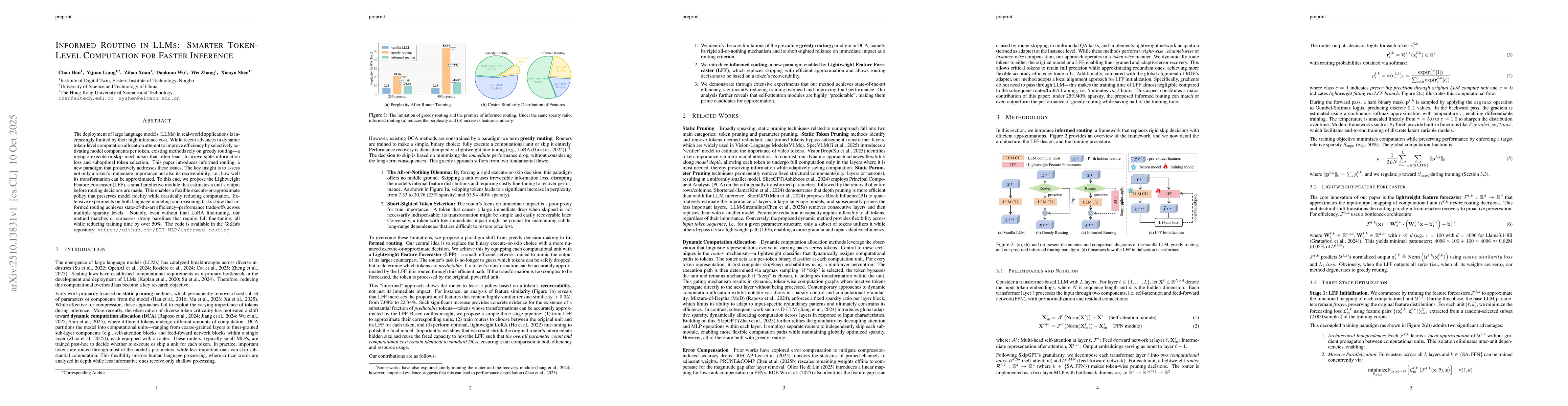 Thumbnail for Informed Routing in LLMs: Smarter Token-Level Computation for Faster
  Inference