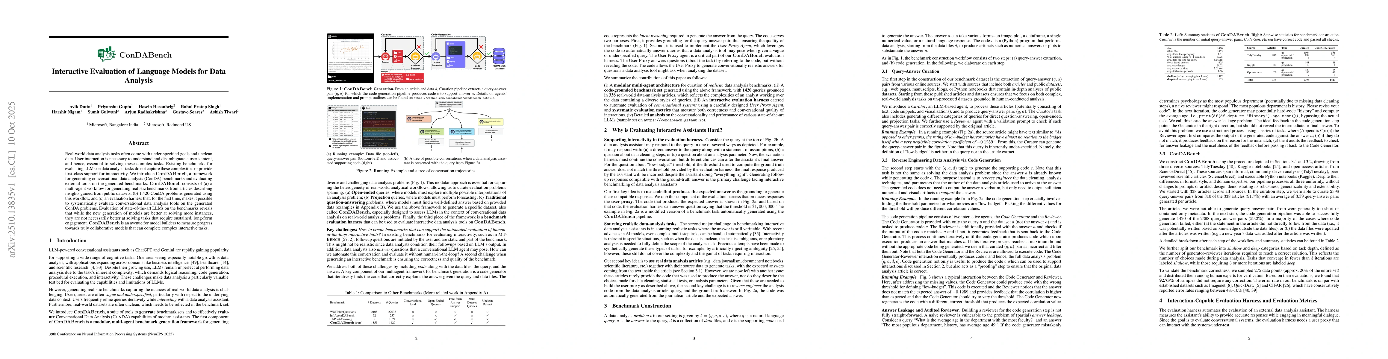 Thumbnail for ConDABench: Interactive Evaluation of Language Models for Data Analysis