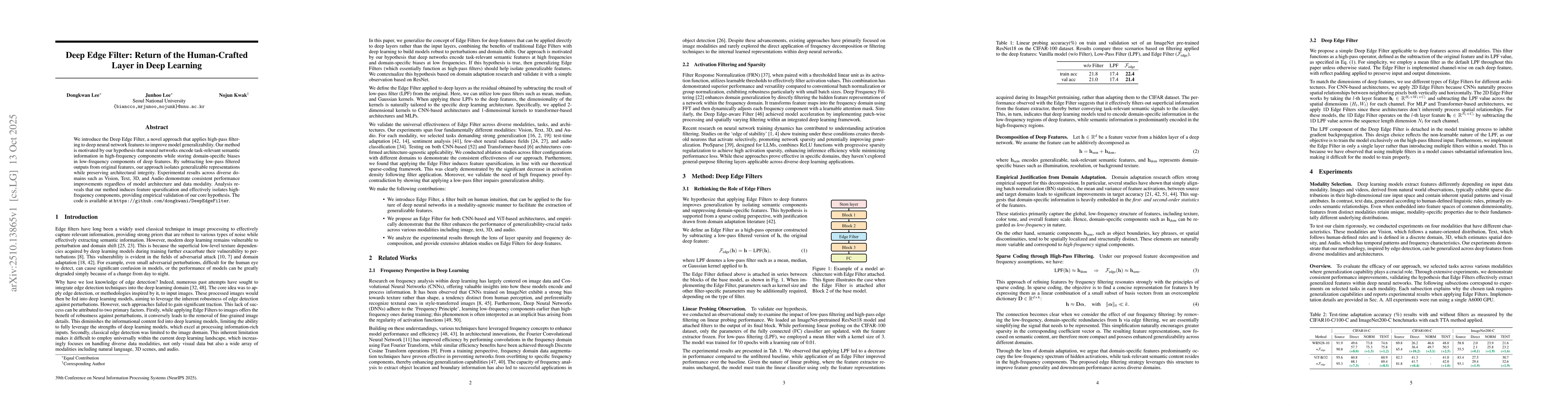 Thumbnail for Deep Edge Filter: Return of the Human-Crafted Layer in Deep Learning