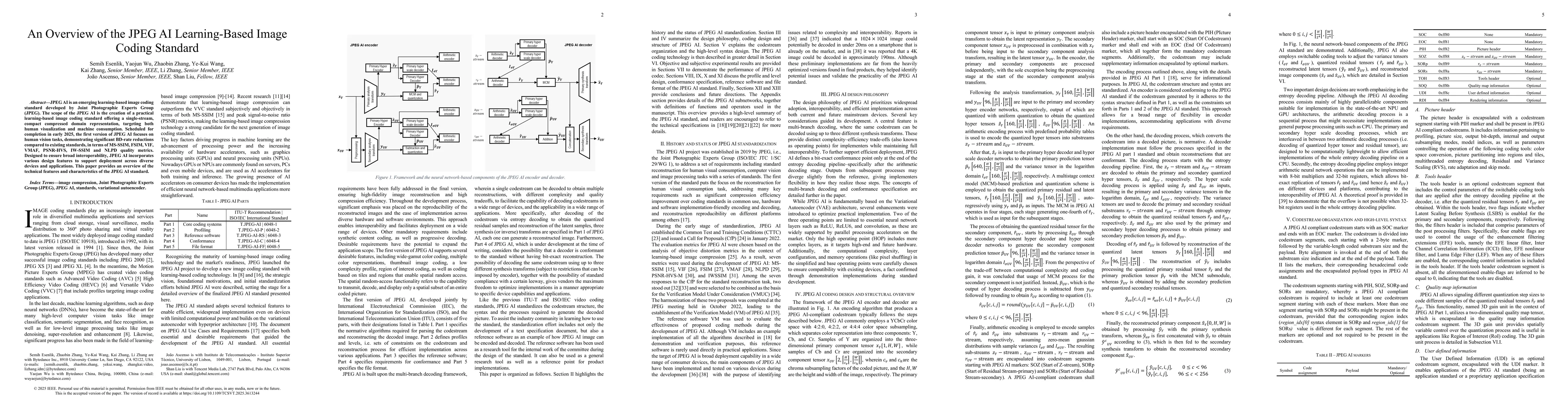 Thumbnail for An Overview of the JPEG AI Learning-Based Image Coding Standard