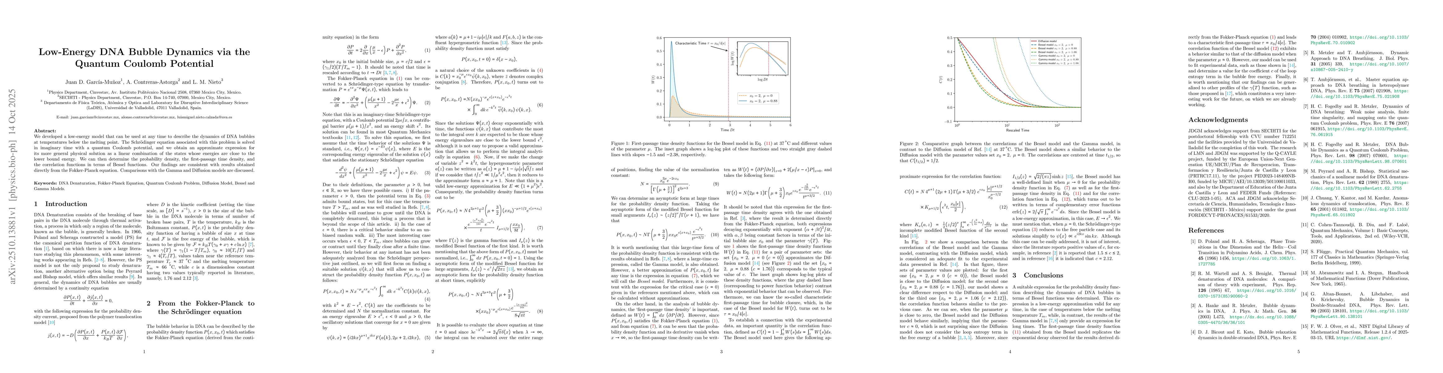 Thumbnail for Low-Energy DNA Bubble Dynamics via the Quantum Coulomb Potential