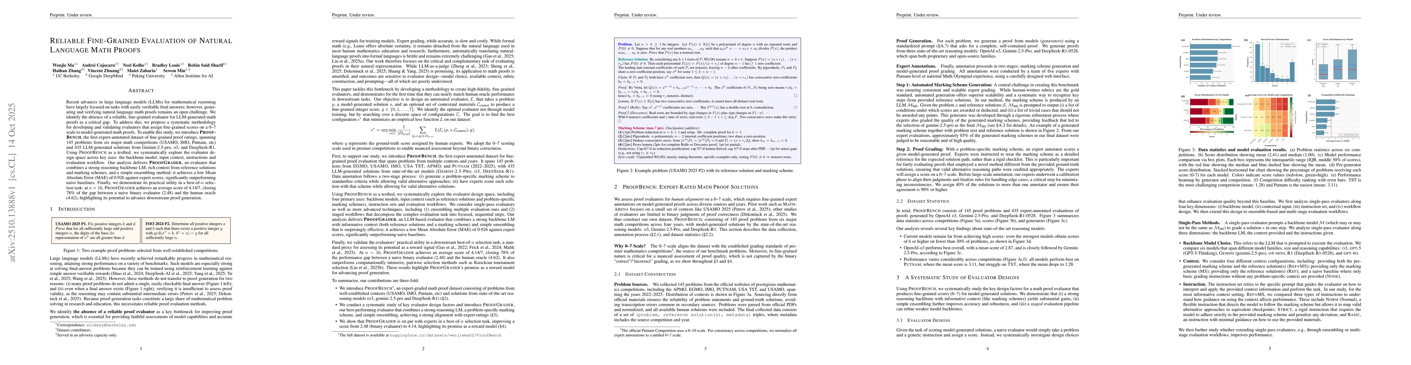 Thumbnail for Reliable Fine-Grained Evaluation of Natural Language Math Proofs