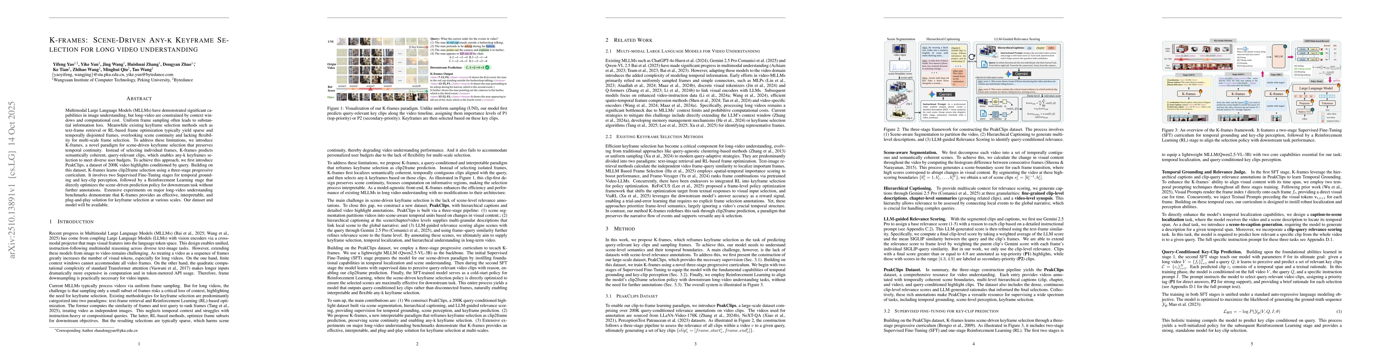 Thumbnail for K-frames: Scene-Driven Any-k Keyframe Selection for long video
  understanding