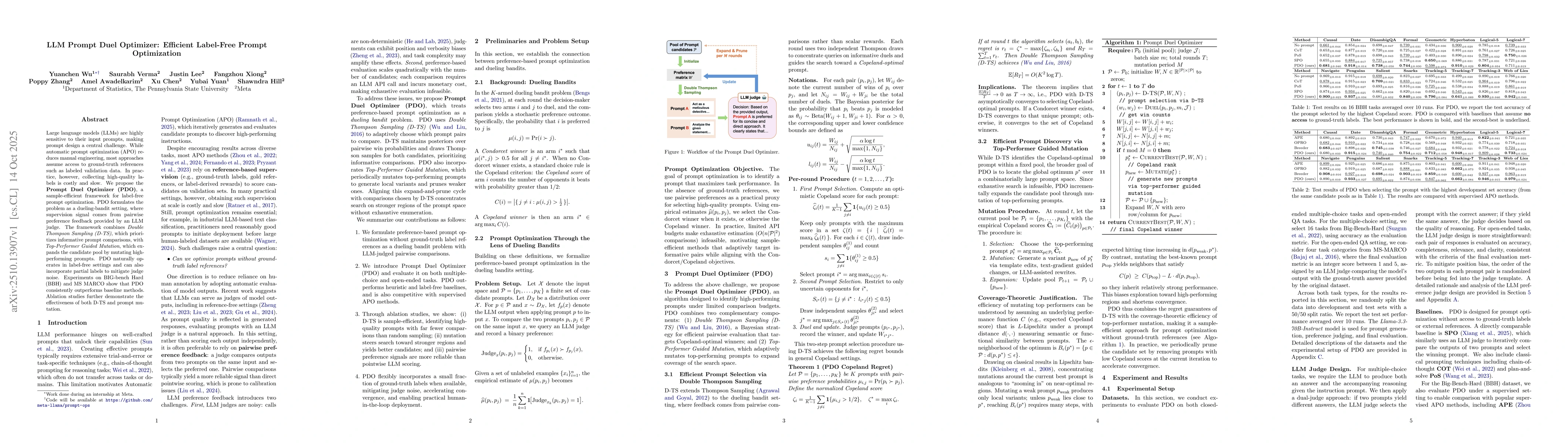 Thumbnail for LLM Prompt Duel Optimizer: Efficient Label-Free Prompt Optimization