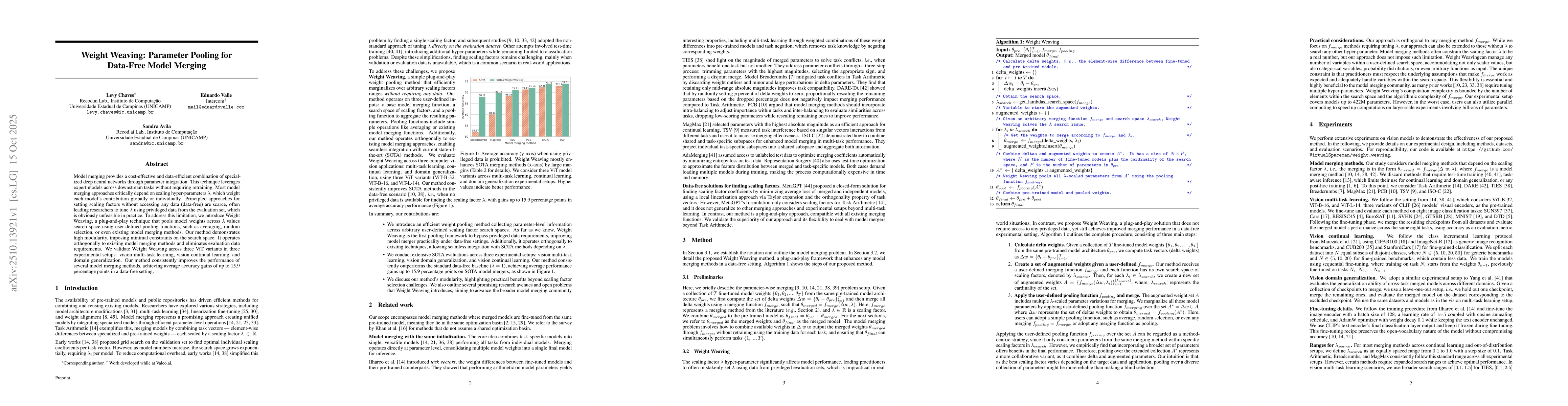 Thumbnail for Weight Weaving: Parameter Pooling for Data-Free Model Merging