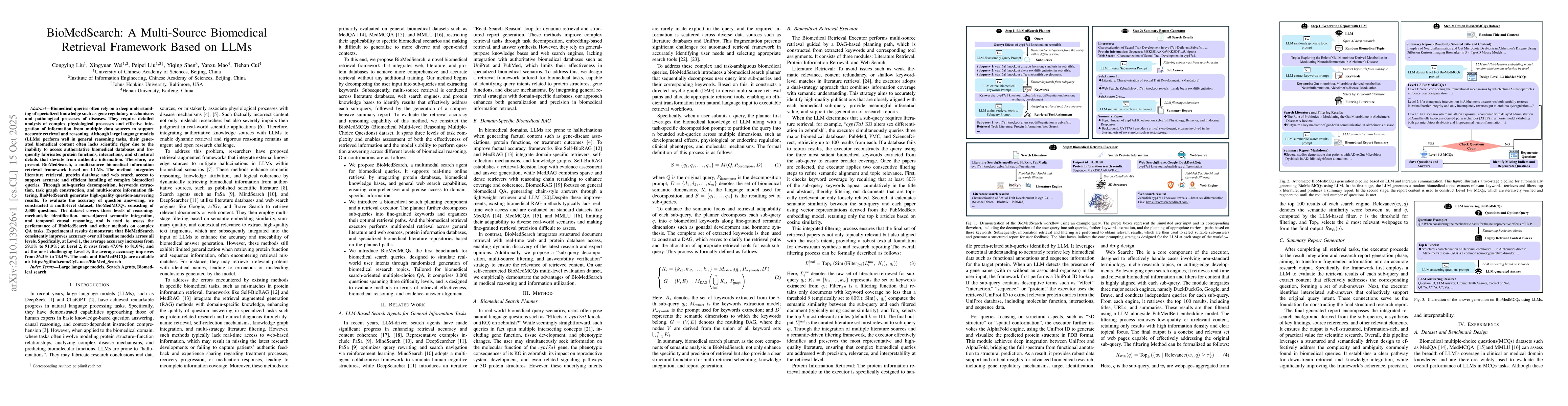 Thumbnail for BioMedSearch: A Multi-Source Biomedical Retrieval Framework Based on
  LLMs