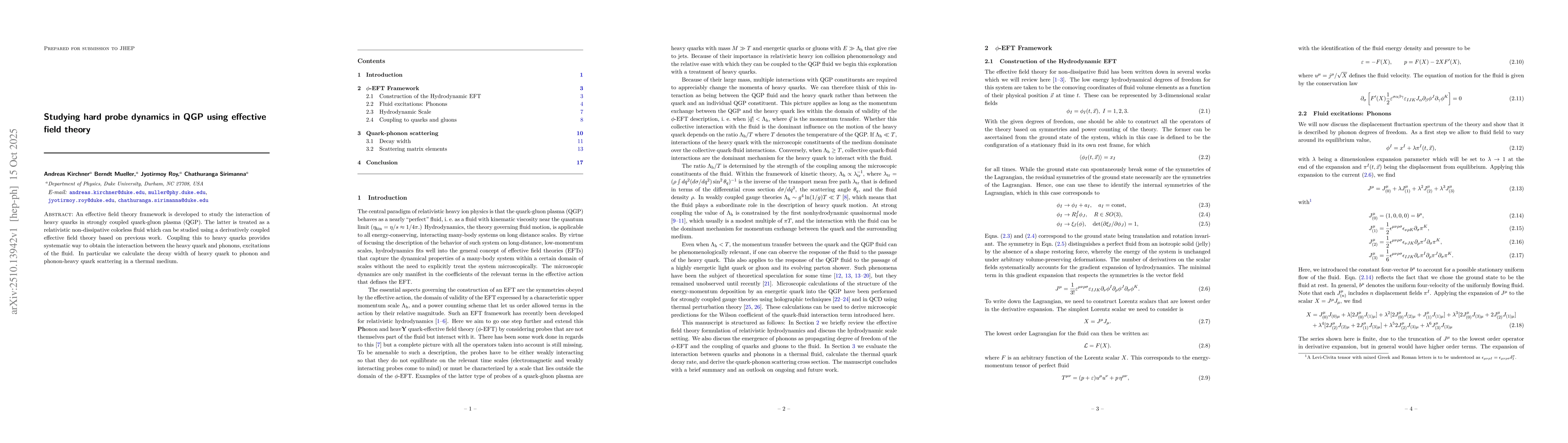 Thumbnail for Studying hard probe dynamics in QGP using effective field theory