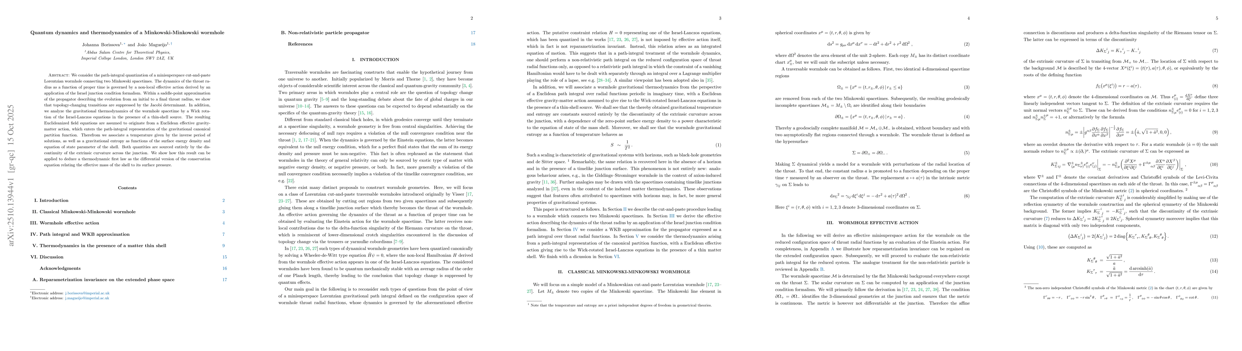 Thumbnail for Quantum dynamics and thermodynamics of a Minkowski-Minkowski wormhole