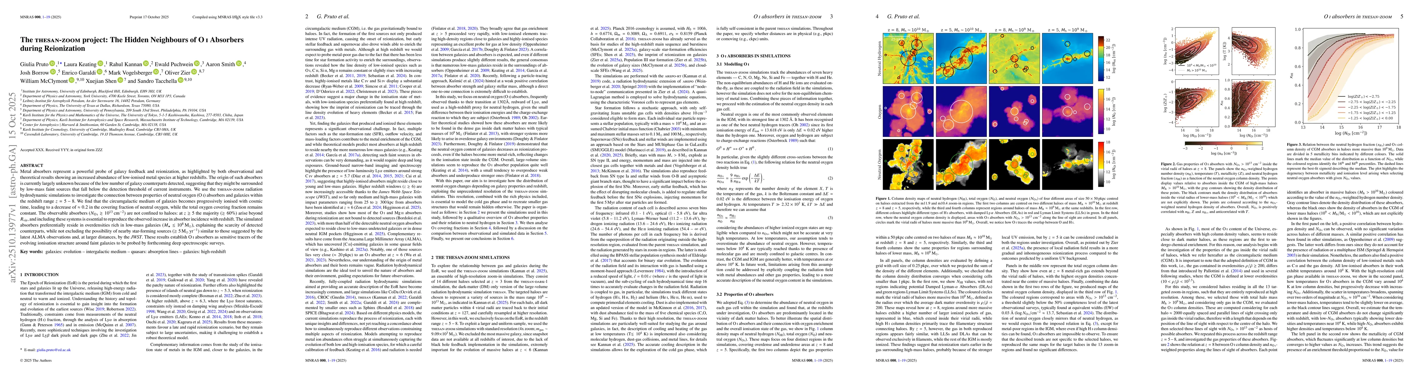 Thumbnail for The THESAN-ZOOM project: The Hidden Neighbours of OI Absorbers during
  Reionization