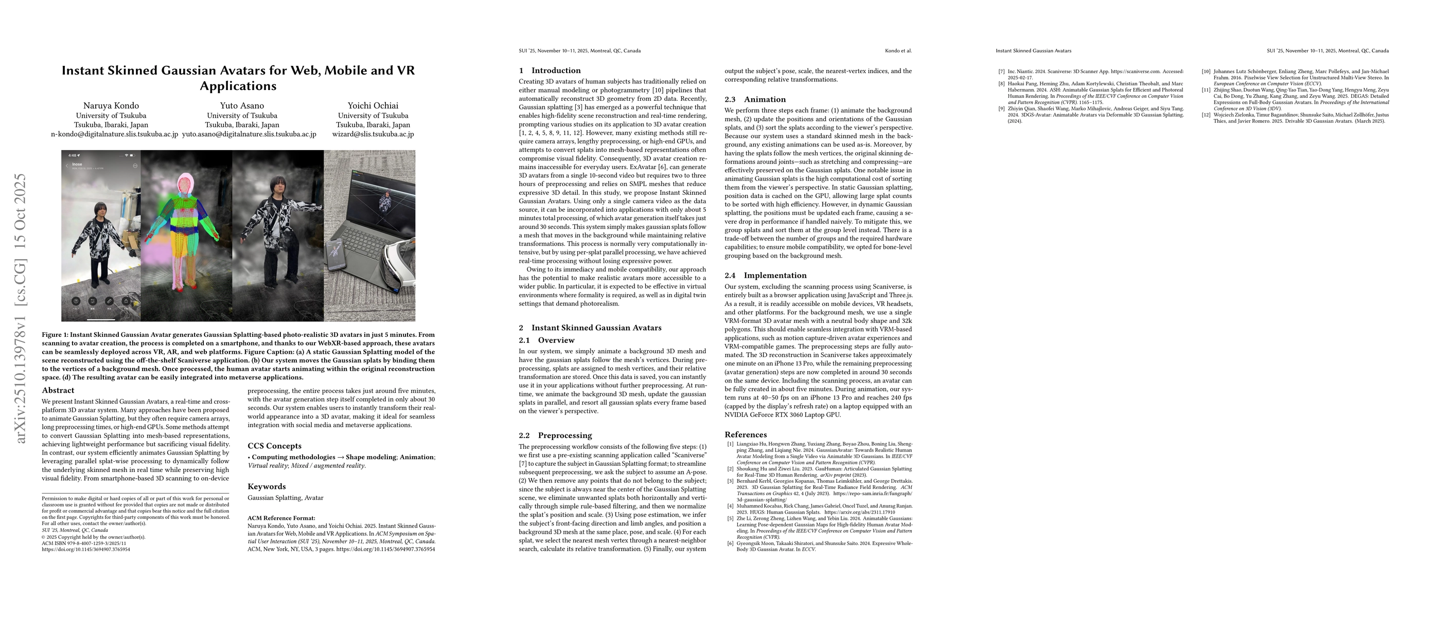 Thumbnail for Instant Skinned Gaussian Avatars for Web, Mobile and VR Applications