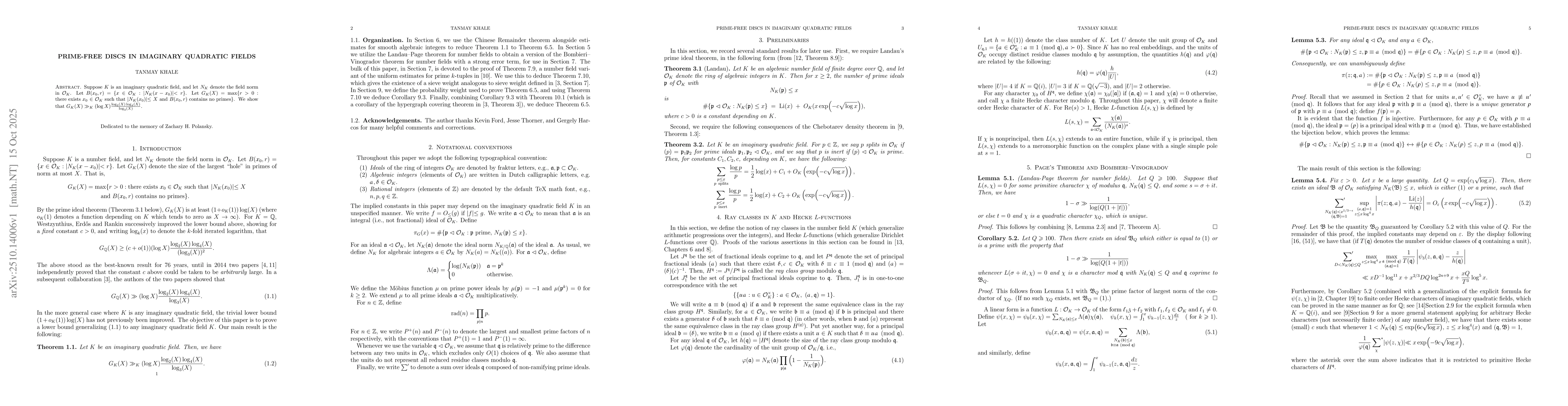 Thumbnail for Prime-free discs in imaginary quadratic fields
