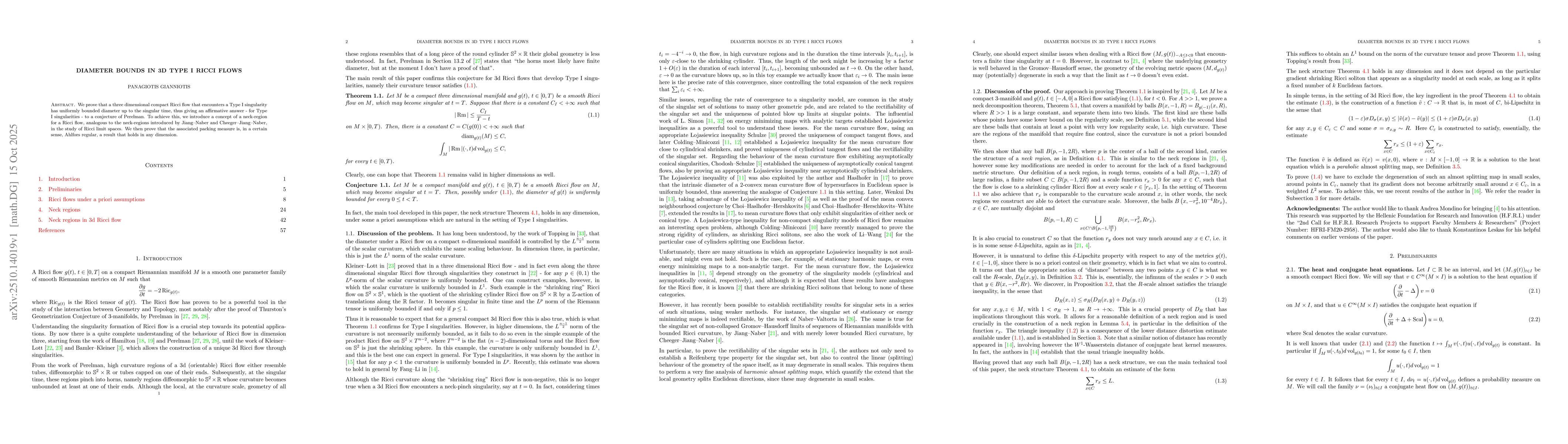 Thumbnail for Diameter bounds in 3d Type I Ricci flows