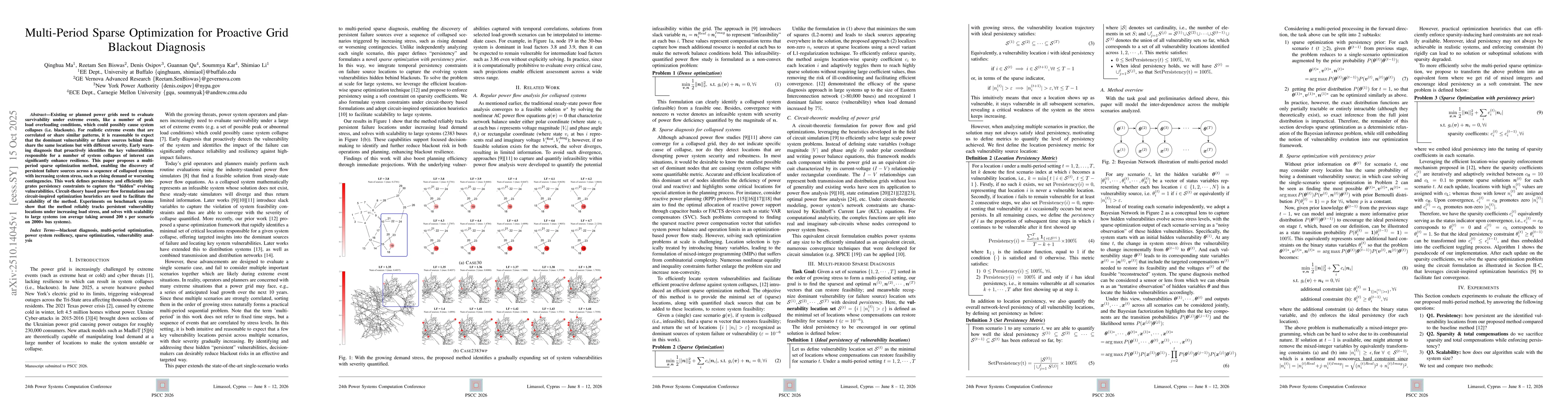 Thumbnail for Multi-Period Sparse Optimization for Proactive Grid Blackout Diagnosis