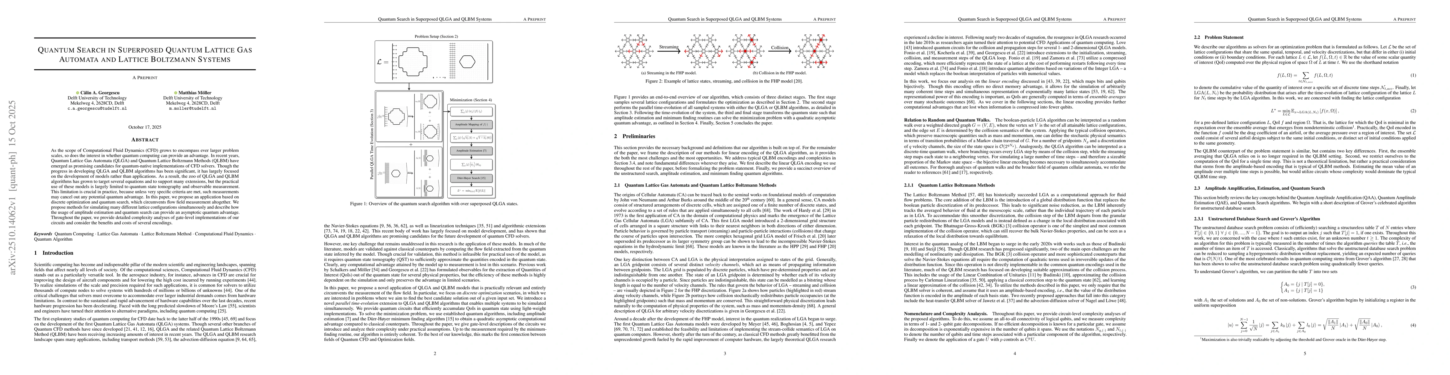 Thumbnail for Quantum Search in Superposed Quantum Lattice Gas Automata and Lattice
  Boltzmann Systems