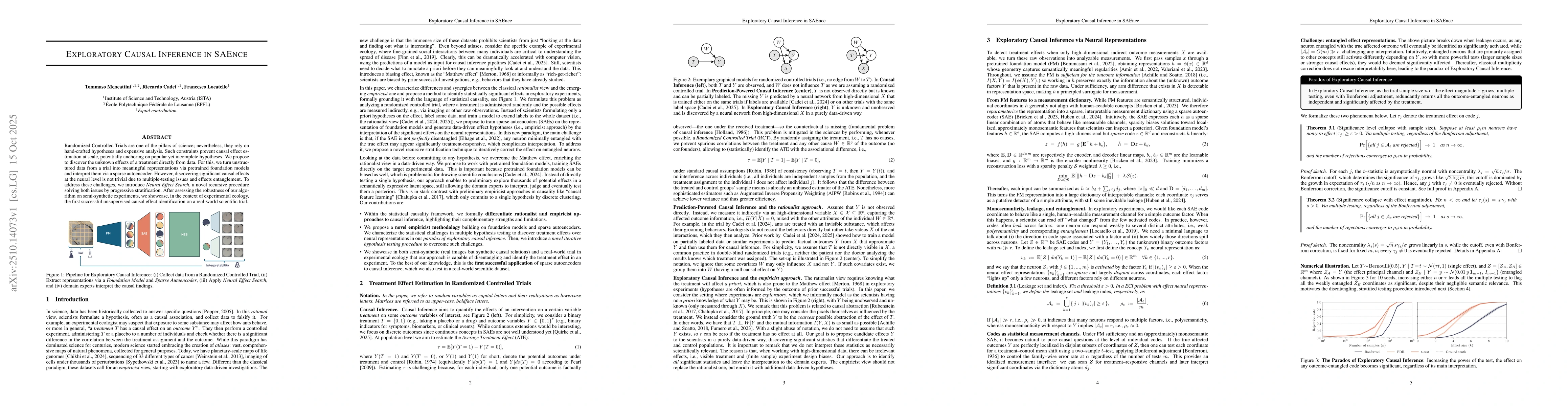 Thumbnail for Exploratory Causal Inference in SAEnce
