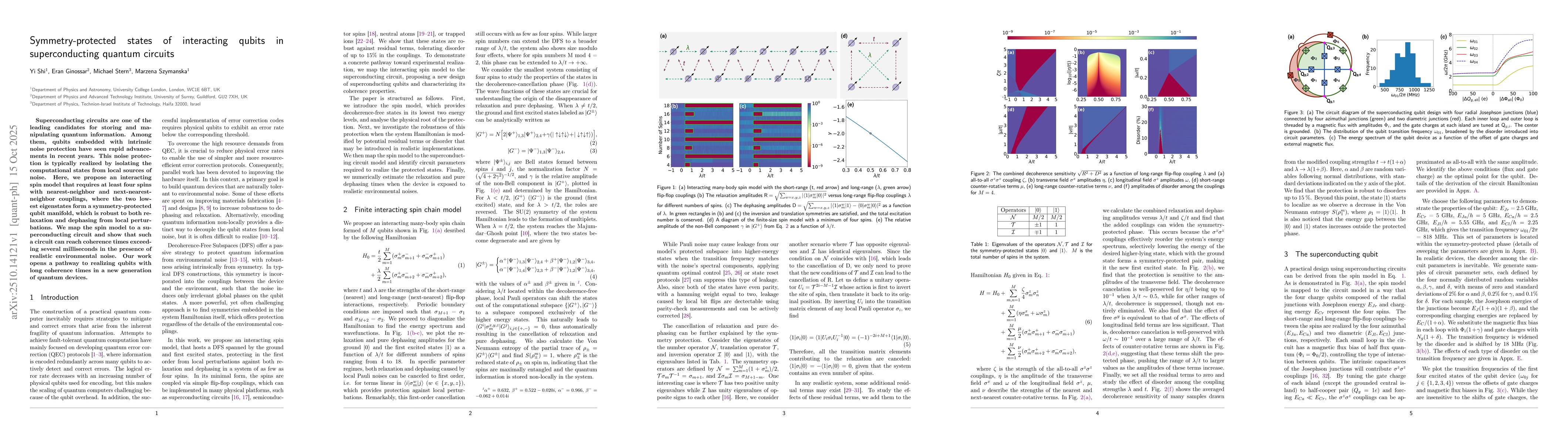 Thumbnail for Symmetry-protected states of interacting qubits in superconducting
  quantum circuits