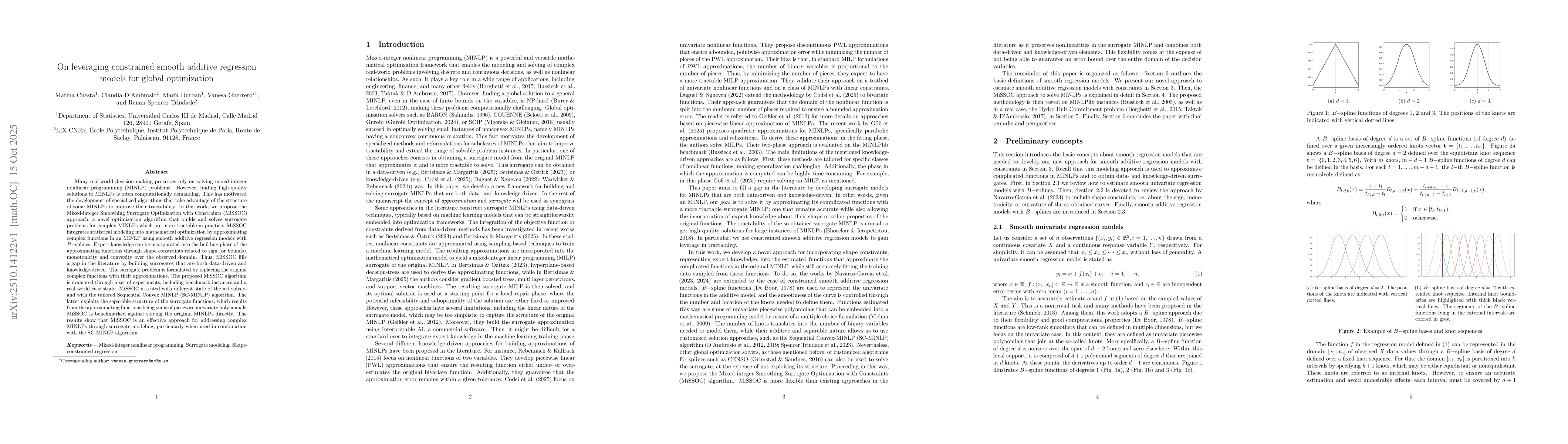 Thumbnail for On leveraging constrained smooth additive regression models for global
  optimization