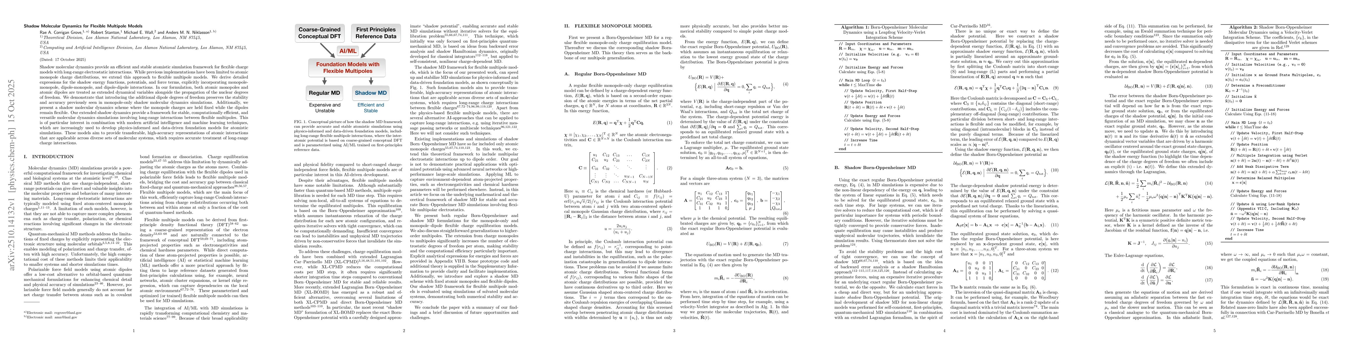Thumbnail for Shadow Molecular Dynamics for Flexible Multipole Models
