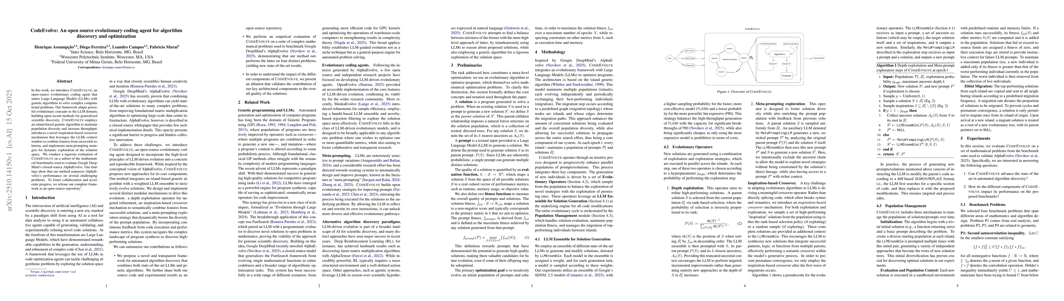 Thumbnail for CodeEvolve: An open source evolutionary coding agent for algorithm
  discovery and optimization