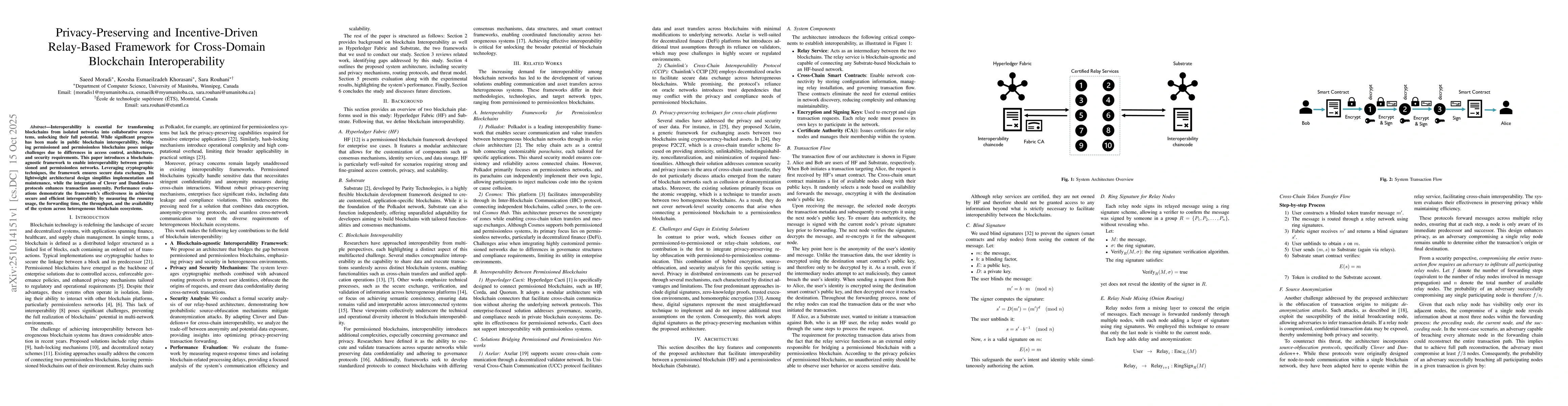 Thumbnail for Privacy-Preserving and Incentive-Driven Relay-Based Framework for
  Cross-Domain Blockchain Interoperability