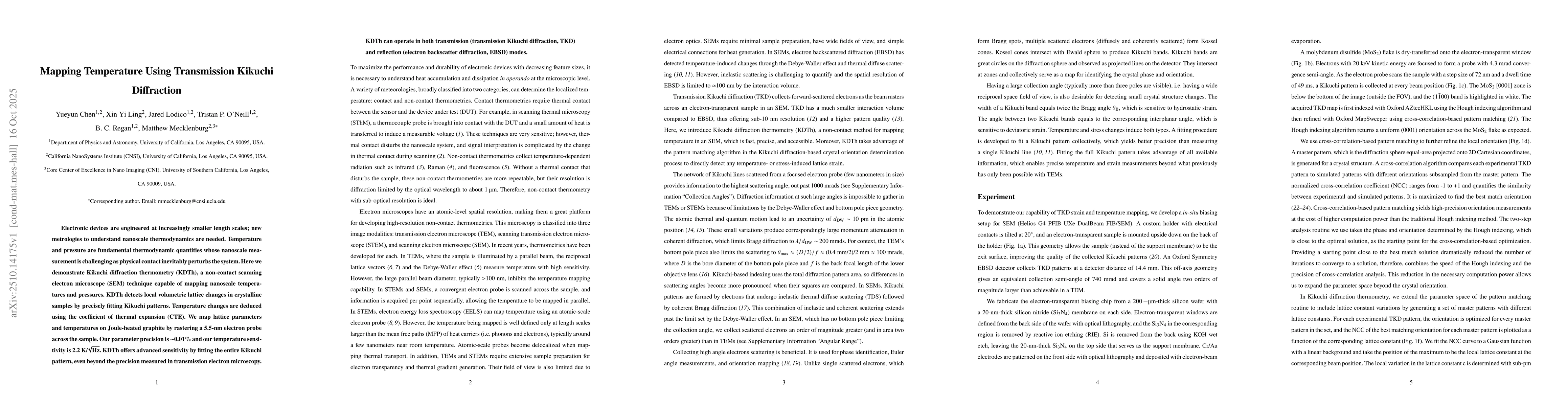 Thumbnail for Mapping Temperature Using Transmission Kikuchi Diffraction