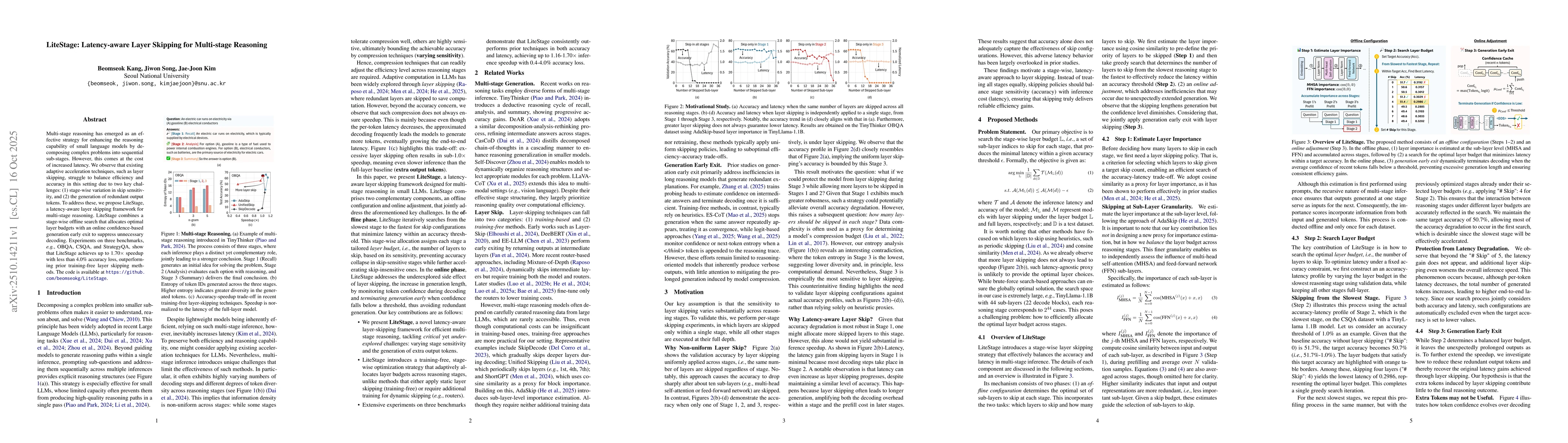Thumbnail for LiteStage: Latency-aware Layer Skipping for Multi-stage Reasoning