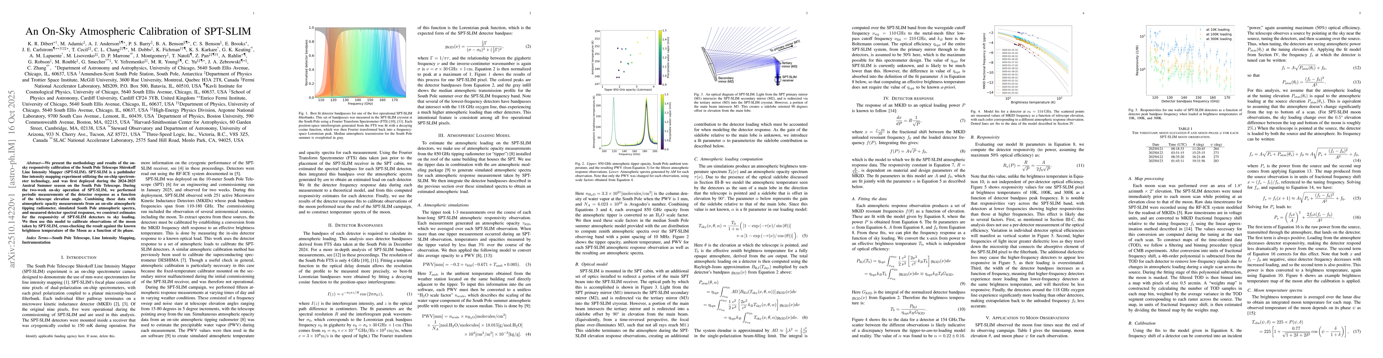 Thumbnail for An On-Sky Atmospheric Calibration of SPT-SLIM