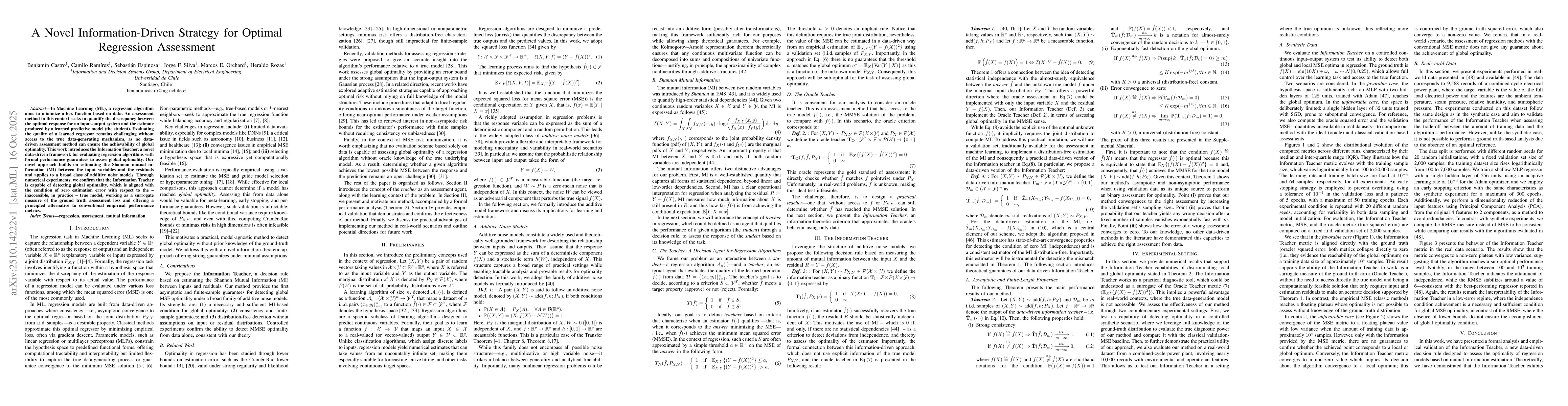 Thumbnail for A novel Information-Driven Strategy for Optimal Regression Assessment