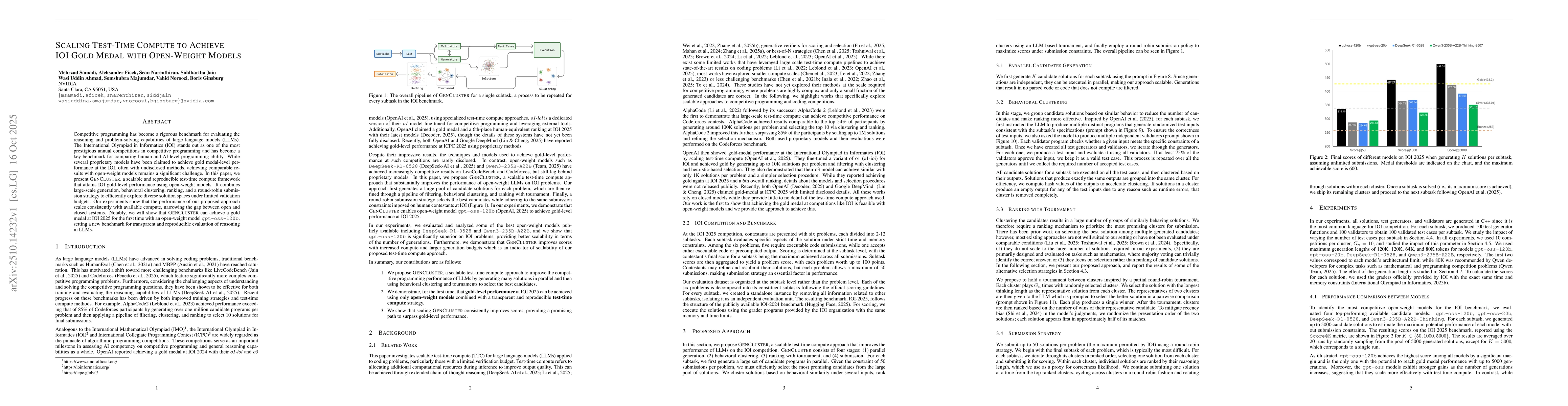 Thumbnail for Scaling Test-Time Compute to Achieve IOI Gold Medal with Open-Weight
  Models