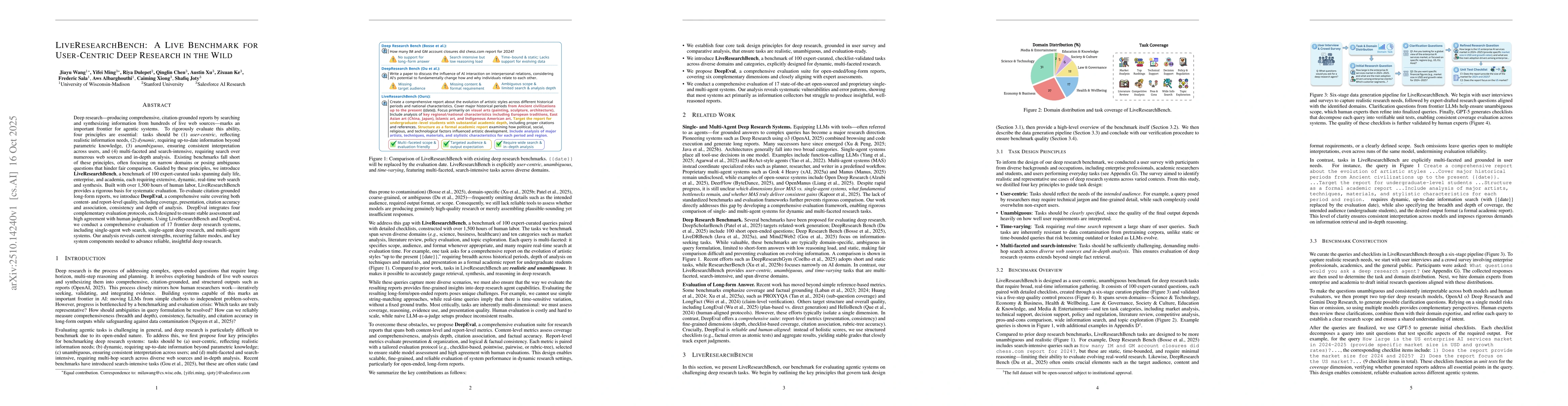 Thumbnail for LiveResearchBench: A Live Benchmark for User-Centric Deep Research in
  the Wild