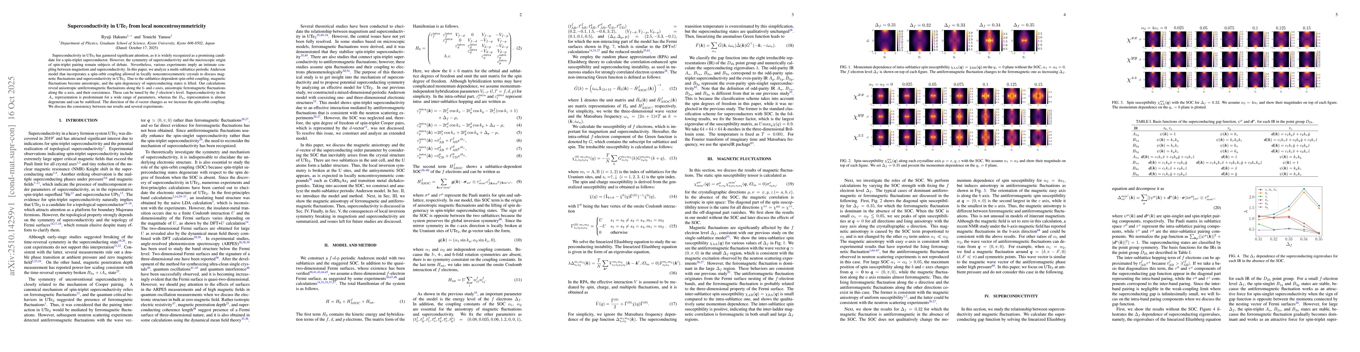 Thumbnail for Superconductivity in UTe$_2$ from local noncentrosymmetricity