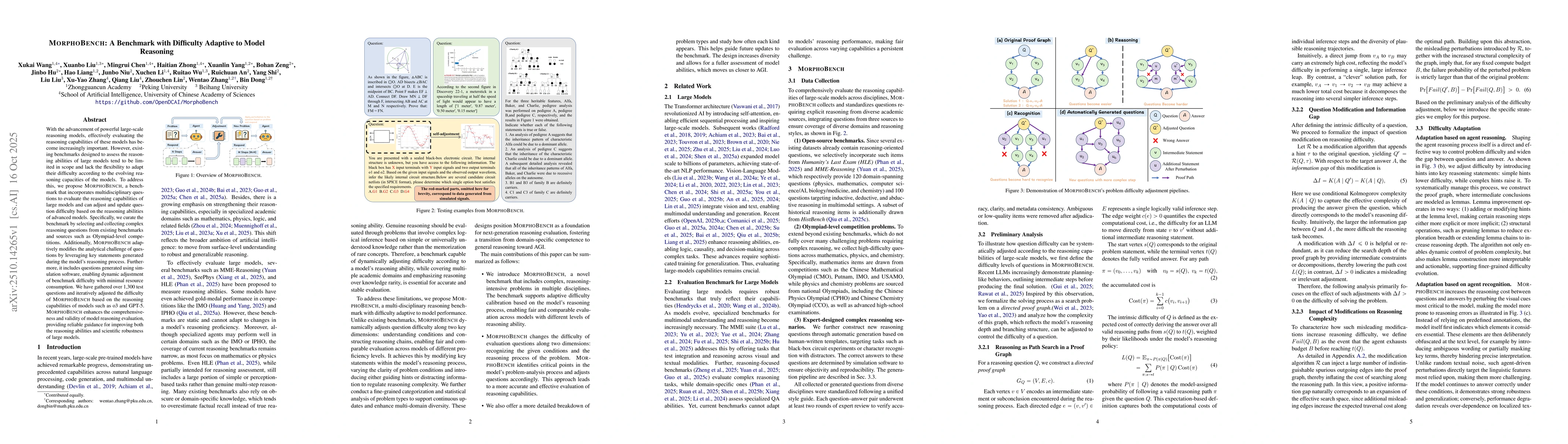 Thumbnail for MorphoBench: A Benchmark with Difficulty Adaptive to Model Reasoning