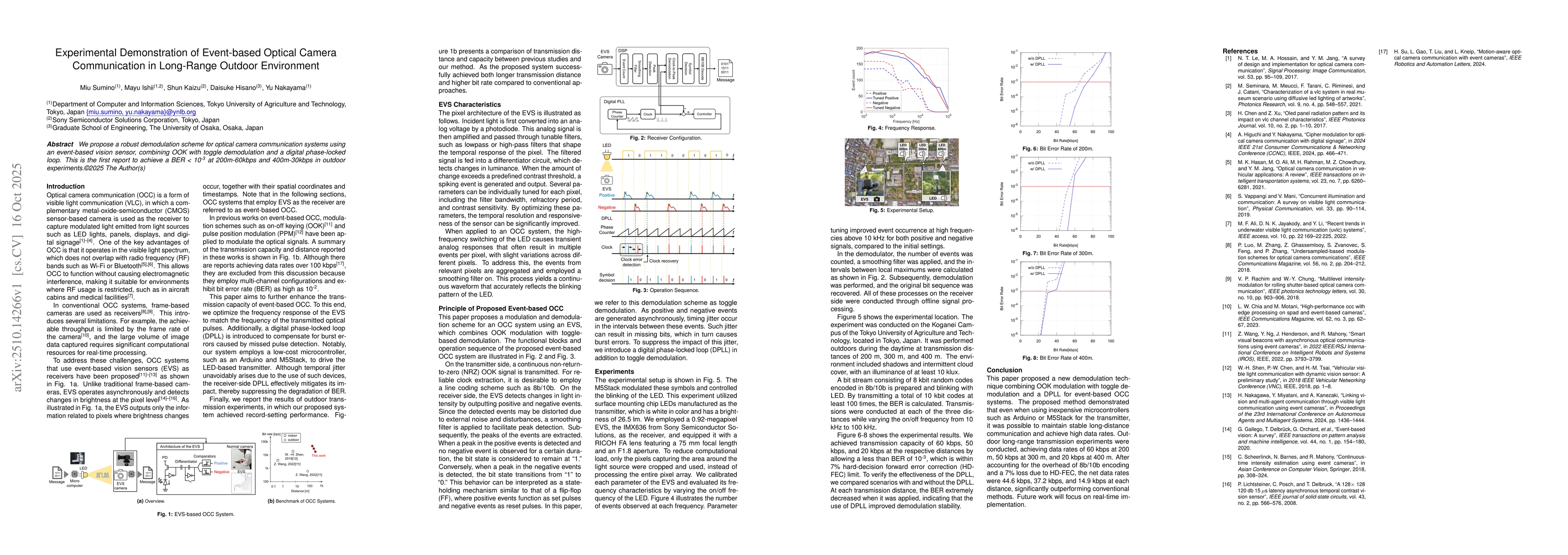 Thumbnail for Experimental Demonstration of Event-based Optical Camera Communication
  in Long-Range Outdoor Environment