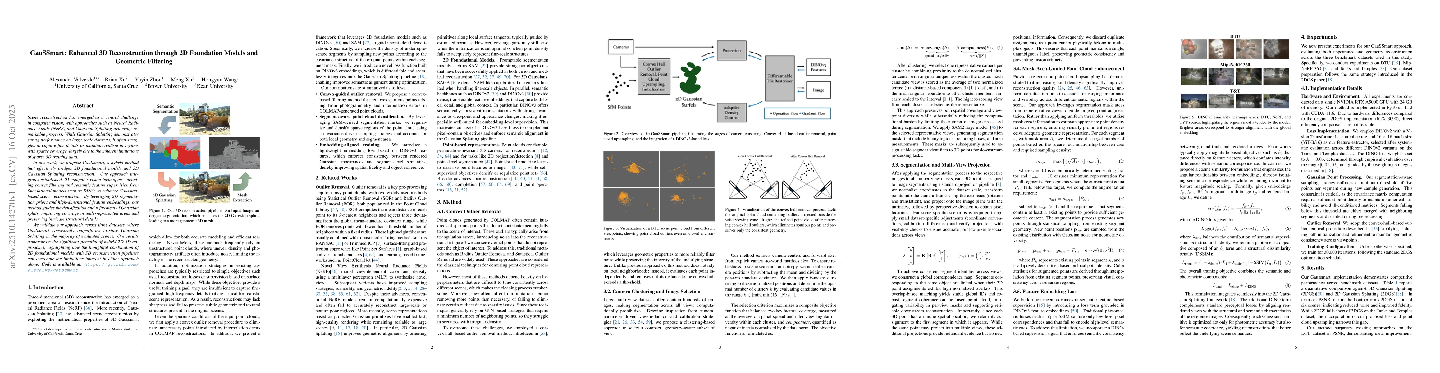 Thumbnail for GauSSmart: Enhanced 3D Reconstruction through 2D Foundation Models and
  Geometric Filtering