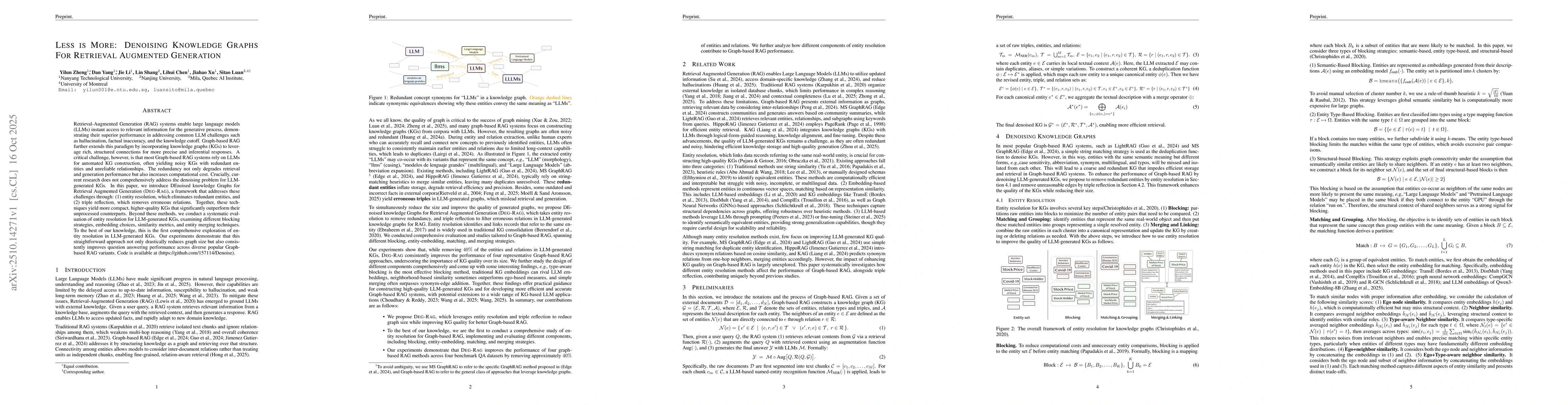 Thumbnail for Less is More: Denoising Knowledge Graphs For Retrieval Augmented
  Generation