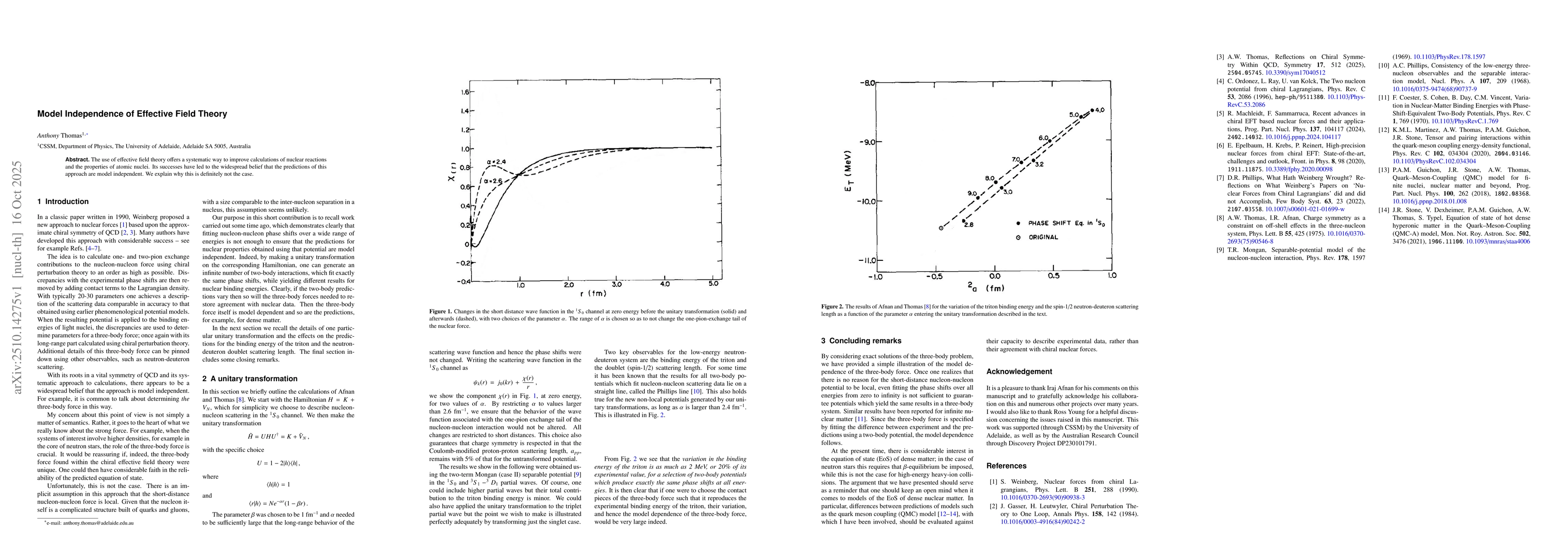 Thumbnail for Model Independence of Effective Field Theory
