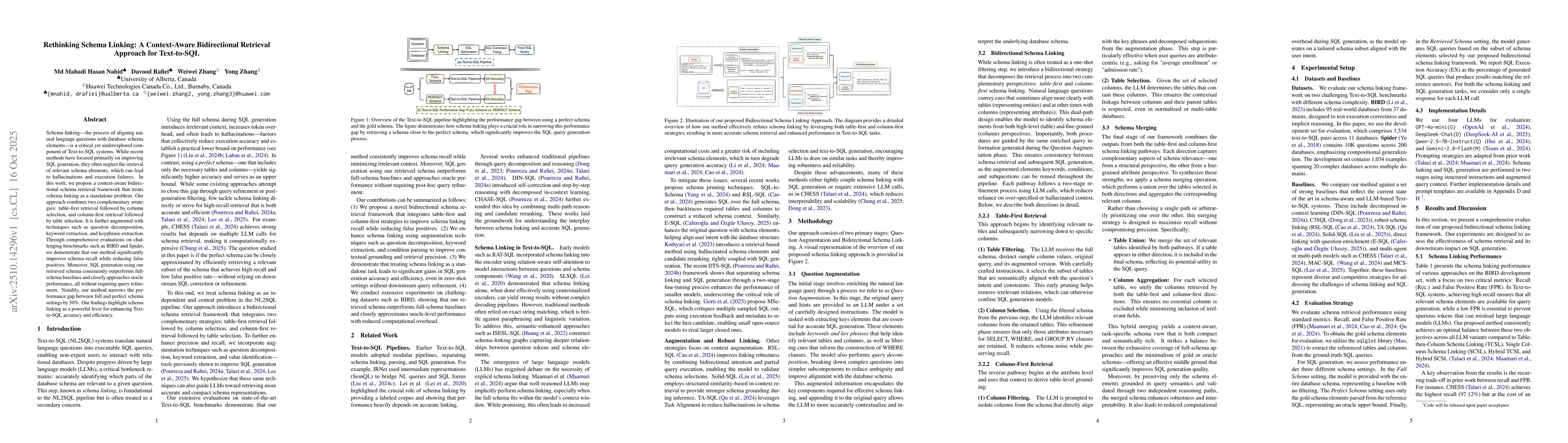 Thumbnail for Rethinking Schema Linking: A Context-Aware Bidirectional Retrieval
  Approach for Text-to-SQL